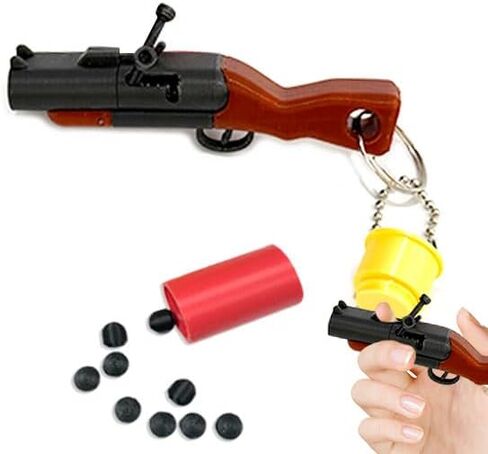 Mini Gun Keychain Accessories,Cool Pistol keychain with bullets,Gifts for Dad, Couple, Boyfriend, Lovers in Saudi Arabia