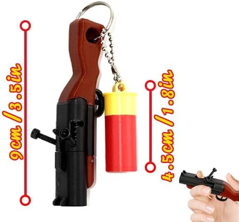 Mini Gun Keychain Accessories,Cool Pistol keychain with bullets,Gifts for Dad, Couple, Boyfriend, Lovers in Saudi Arabia