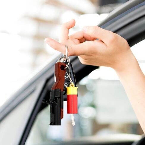 Mini Gun Keychain Accessories,Cool Pistol keychain with bullets,Gifts for Dad, Couple, Boyfriend, Lovers in Saudi Arabia