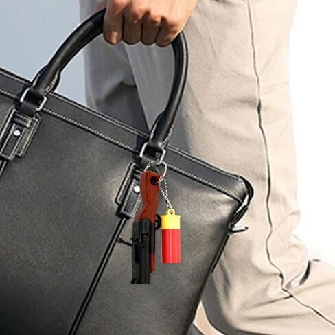 Mini Gun Keychain Accessories,Cool Pistol keychain with bullets,Gifts for Dad, Couple, Boyfriend, Lovers in Saudi Arabia