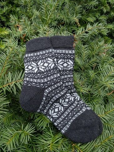 2 Pairs of Women's Wool Socks, Knit Wear for Winter, Soft and Comfortable (White-Red/White-Brown Shoe size: 10-12) in Saudi Arabia
