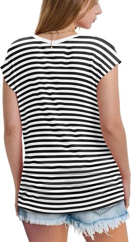 Wiholl Womens Summer Tops Dary Disy Cap Cap Sleeve T for Women v Neck Ruched Tops Basic Tank Strendy in Kuwait