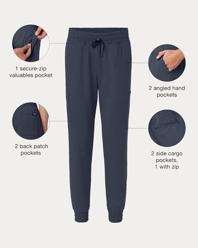 Jaanuu Neo Women's 7-Pocket Classic Mid-Rise Scrub Jogger in Kuwait