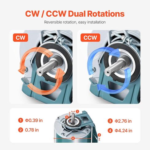 VEVOR 1/2HP Furnace Blower Motor 1720RPM, 115V 7.1A Belt Drive Blower Motor Single Phase - 0.5" Shaft Diameter, 1.6" Shaft Length, CW/CCW Rotation in Saudi Arabia