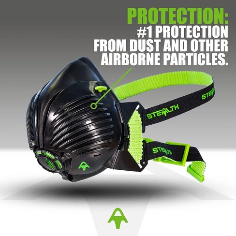 Stealth Mask N100 قناع الغبار مع مرشحات لقناع التنفس الآمن مع المرشحات، مرشح 99.99٪، قناع الغبار in Kuwait