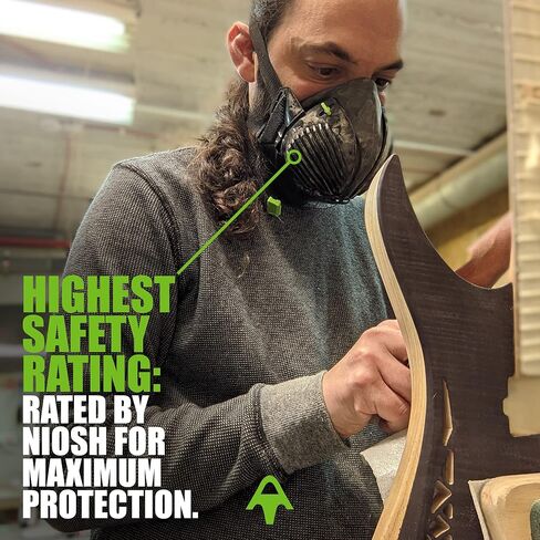 Stealth Mask N100 قناع الغبار مع مرشحات لقناع التنفس الآمن مع المرشحات، مرشح 99.99٪، قناع الغبار in Kuwait