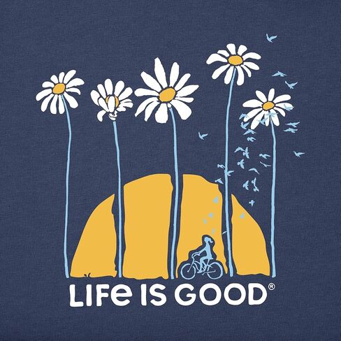 الحياة هي تي شيرت كريس لوكيرز للسيدات ، قمصان قصيرة الأكمام ، دراجة الإقحوانات الشاهقة in Kuwait