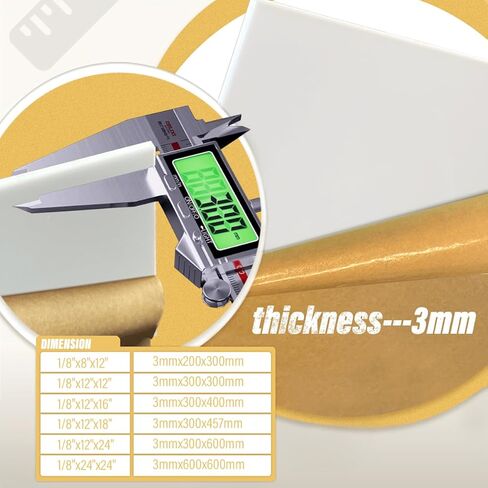 2 Pack White Cell Cast Acrylic Sheets 1/8inch (3mm) Glossy 12x12 300x300mm Laserable Plexiglass Sheets Plasitc Board for Laser Cutting Engraving DIY Project Craft Sign in Kuwait