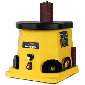 4A Variable Speed Oscillating Belt and Spindle Sander - 4x24" Belt, 5 Sanding Sleeves, 1000-1800RPM Adjustable Speed Control for Woodworking Projects - Efficient Dust Collection for Smooth Finishes
