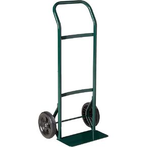 Harper Trucks 55HA22 300 Pound Capacity Steel Hand Push Truck Dolly with 8-Inch Flat-Free Rubber Tread Wheels for Home and Commercial Use, Dark Green
