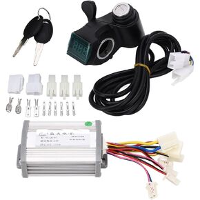 Niiyen Electric Motor Speed Controller and Throttle for Electric Bike 24V 1000W Motor Brush Controller Thumb Throttle Set Electric Bike Bicycle Scooter Accessories, normal