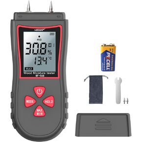 NOYAFA NF-568 Wood Moisture Meter, Digital Firewood Moisture Tester, Pin Leak Detector, Moisture Detector, Digital Moisture Sensor Detector for Wood Wall, Firewall, Concrete, Construction, Drywall