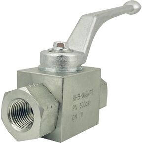 Autovo 3/8 Inch Hydraulic Valve 7250 PSI,High Pressure, Shut-Off 2 Way Hydraulic Ball Valve KHB 3/8" NPT,Ball Valve for Water, Oil