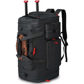 TUGUAN Large Capacity Baseball & Softball Duffle Bag with Shoe Compartment - Portable Bat Backpack for Adults, Coaches, and Teams 80L Storage for Catcher Gear & Equipment
