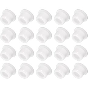 Plug Holes - 20 Pack T14 Waterproof Rubber Button Plug Fits for 13-14-mm Hole - (White)