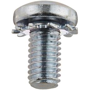 6-32X1/4 Phillips Pan External Sems Machine Screw Fully Threaded Zinc and Bake, 100 PCS 0604EPP