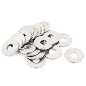 uxcell a15111200ux1748 20pcs M8 304 Stainless Steel Flat Plain Washer Spacer Silver Tone (Pack of 20)