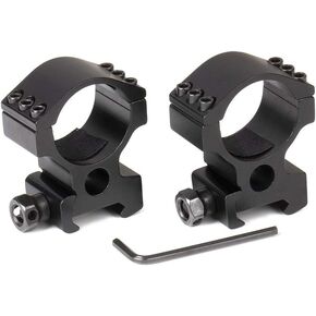 2pcs/30mm Scope Rings Mount High Profile for Picatinny/Weaver Rail Matte Black