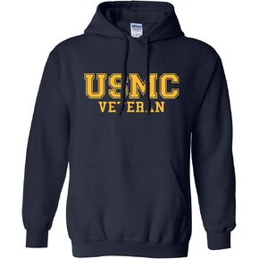 zerogravitee USMC Veteran GOLD logo Hooded Sweatshirt