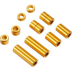 Tamiya Mini 4WD 95442 Aluminum Spacer Set (12/6.7/6/3/1.5mm, 2pcs. Each) Gold