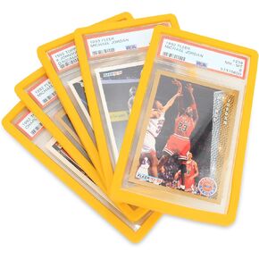 CASEMATIX Graded Card Case Bumper Guards Compatible with Yugioh, MTG, Pokemon PSA Graded Cards, Includes 5 Graded Card Storage Display Sleeve Protectors