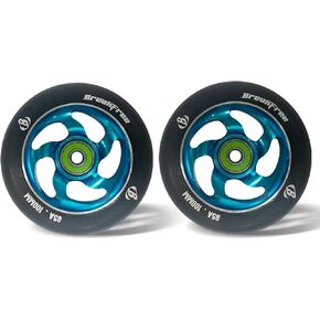 B BREAKFREE 2pcs Replacement 100mm24mm Pro Scooter Wheels with ABEC 9 Bearings for Outdoor & Indoor
