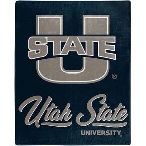 Northwest NCAA Utah State Aggies Unisex-Adult Raschel Throw Blanket, 50" x 60", Signature
