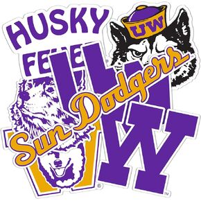 Desert Cactus University of Washington Sticker U of W UW Huskies Husky Vinyl Decals Laptop Water Bottle Car Type 2 (T2 Vintage 3)