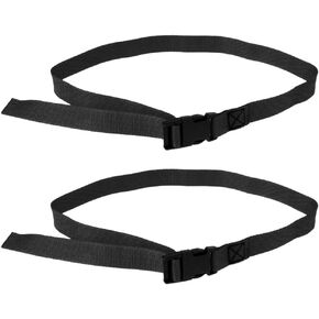 2PCS Golf Cart Straps, Golf Trolley Webbing Straps with Quick Release Buckle, Adjustable Golf Cart Bag Rack Retainer Strap for Backpack Laggage Sports Bag, Black