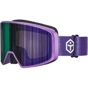 TaoTech] Snow Goggles for Snowboarding and Skiing,Pillar Surface,Mirror Coating,Anti-Fog,Adults,OTG Frame,Chromatic