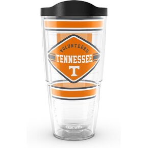 متطوعو Tervis Tennessee - أول سلسلة مصنوعة في الولايات المتحدة الأمريكية، كوب سفر معزول بجدار مزدوج يحافظ على المشروبات باردة وساخنة، 24oz، كلاسيكي