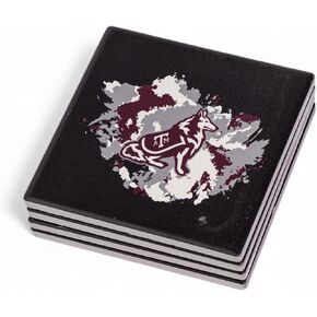 The Memory Company | Licensed NCAA 4-Pack Team Logo Ceramic Blast Coaster Set in Kuwait