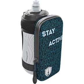 Running Water Bottle with Pocket - Handheld, Insulated, Easy to Carry, Water Resistant, Leak Free, Easy to Wash | Replace Your Running Belt Fanny Pack