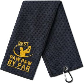 Pawpaw Gifts Golf Towel, Golf Gifts for Pawpaw on Christmas, Father‘s Day Gifts, 40 x 60cm Microfiber Golf Towel for Golf Bags - Best Pawpaw by Par
