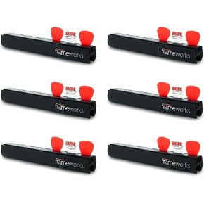 Gator Frameworks Six Pack of Microphone Stand Pick Holder Attachments, Each Holds up to 12 Guitar Picks (6PK-GFW-GTR-PICKCLIP)