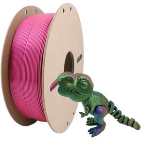Silk Tri Color PLA Filament 3D Printer 1.75mm +/- 0.03,Multicolor Filament Tricolor PLA 1KG(2.2lbs) Cardboard Spool,Rose Red Dark Blue Green