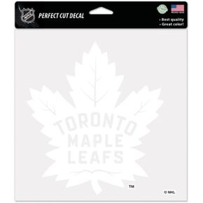 NHL Toronto Maple Leafs 8x8 Perfect Cut White Decal