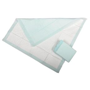 Medline Deluxe Fluff & Disposable Polymer Filled Underpads, Non-Quilted, Superior Protection for Changing Tables, Pet Training & Surfaces, Heavy Absorbency, 30x30 Inches, 100 Count (10 Packs of 10)