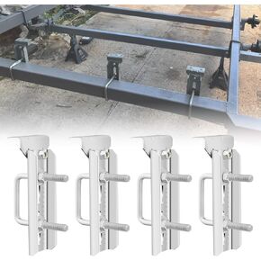 4 PCS Boat Trailer Bunk Brackets 8" Galvanized Swivel Bunk Bracket Kit, for 1.5"x3", 2"x3", 3"x3" Boat Trailer Crossmember Accessories