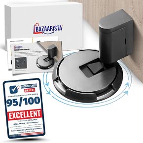 Premium Mechanical Door Stopper, Heavy Duty Door Stops,Keep Door Open Floor Jamming Latch Catch Perfect for Home Improvement Additionally Hotel Room as Magnet Wall Protector (Black)