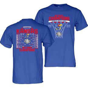 Blue 84 Men's NCAA Kansas Jayhawks National Basketball Champions T-Shirt 2022 Bracket