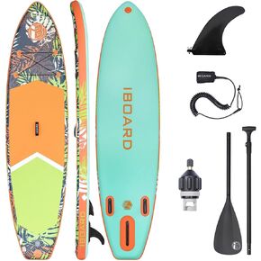 Inflatable Paddle Board 11′×32″×6″ Premium Stand Up Paddle Board with Accessories | Wide and Stable High Load SUP Paddleboard for Adults & Youth| Explore Fishing Yoga
