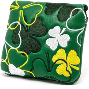 Lucky Clover Heel Shaft Golf Square Mallet Cover Covercover Magnetic ، Golf Club Protector for Taylormade Spider Mallet Putter