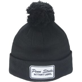 ZHATS Standard NCAA Officially Licensed Pom Beanie Patch Brick Black, One Size