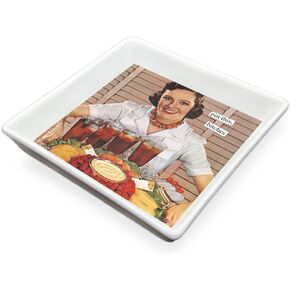 Boston International Anne Taintor Vintage Style Ceramic Napkin Holder Caddy Tray, 6.25 x 6.25-Inches, Pin This Bitches