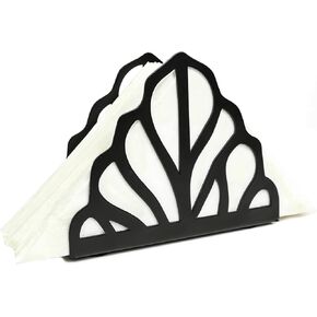 حامل منديل الأسود للطاولة ، أسود معدن من منديل منديل من منظمات منظم كوكتيل مطبخ كوكتيل in Kuwait