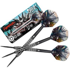 Shot! Gnarly Rippah Steel Tip Darts Set 90% Tungsten Front Weighted-23gm Professional Darts for Bristle Dartboard