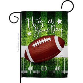 Super Bowl Decorations Football Banner NFL Game Day Flag Tapestry Sports Fans Home Decor American Gifts Team Bar Party Garden Patio Porch Small Outdoor Yard Signs Made In USA