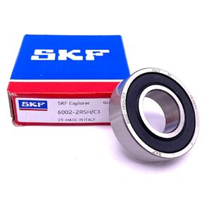 SKF Italy 6002 2RSH C3 Deep Groove Ball Bearing, Rubber Sealed, 6002 2RS DDU LLU C3 15x32x9 mm