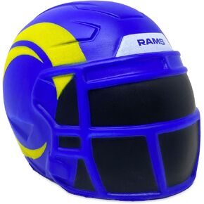 Party Animal NFL Jumbo Squeezymates Helmet Los Angeles Rams Squeezy Helmet Figurine, Team Colors, 4" Tall